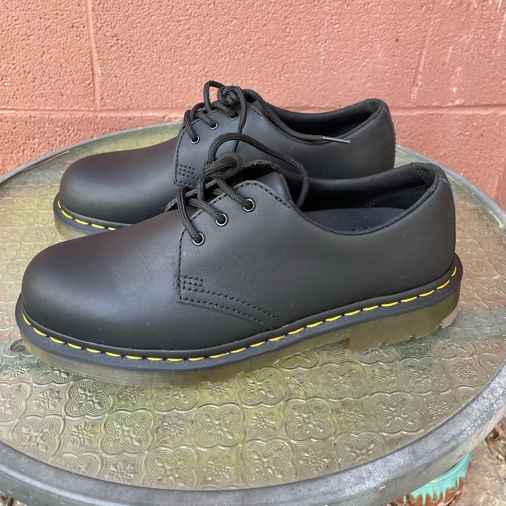 New Dr Martens 1461 Slip Resistant Black Leather Oxford Shoes Size 9 Men’s